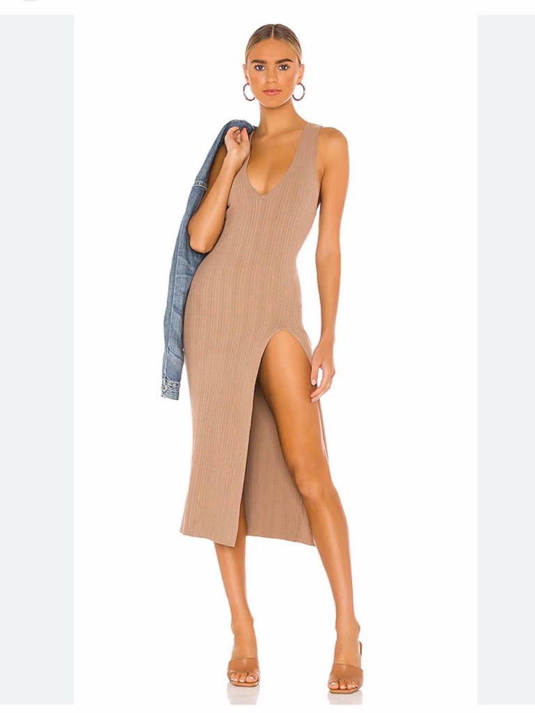 Michael Costello X Revolve | Sleeveless Ribbed Maxi Dress